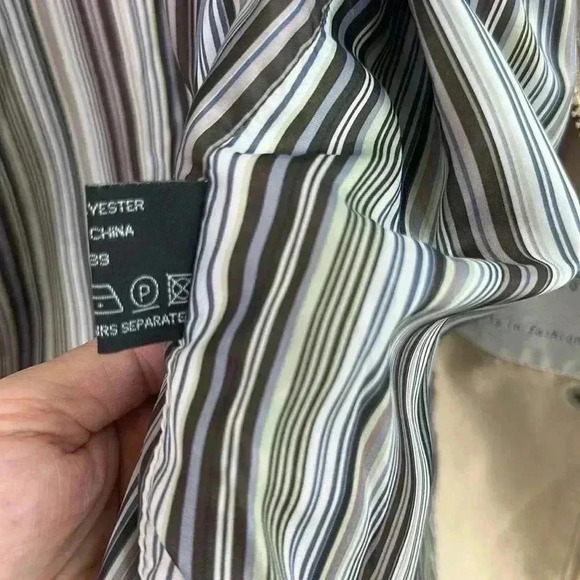 Ensign Collection Men’s Faux Suede Stripe Lined Zip up Snap up jacket Size 42/L - Picture 11 of 13